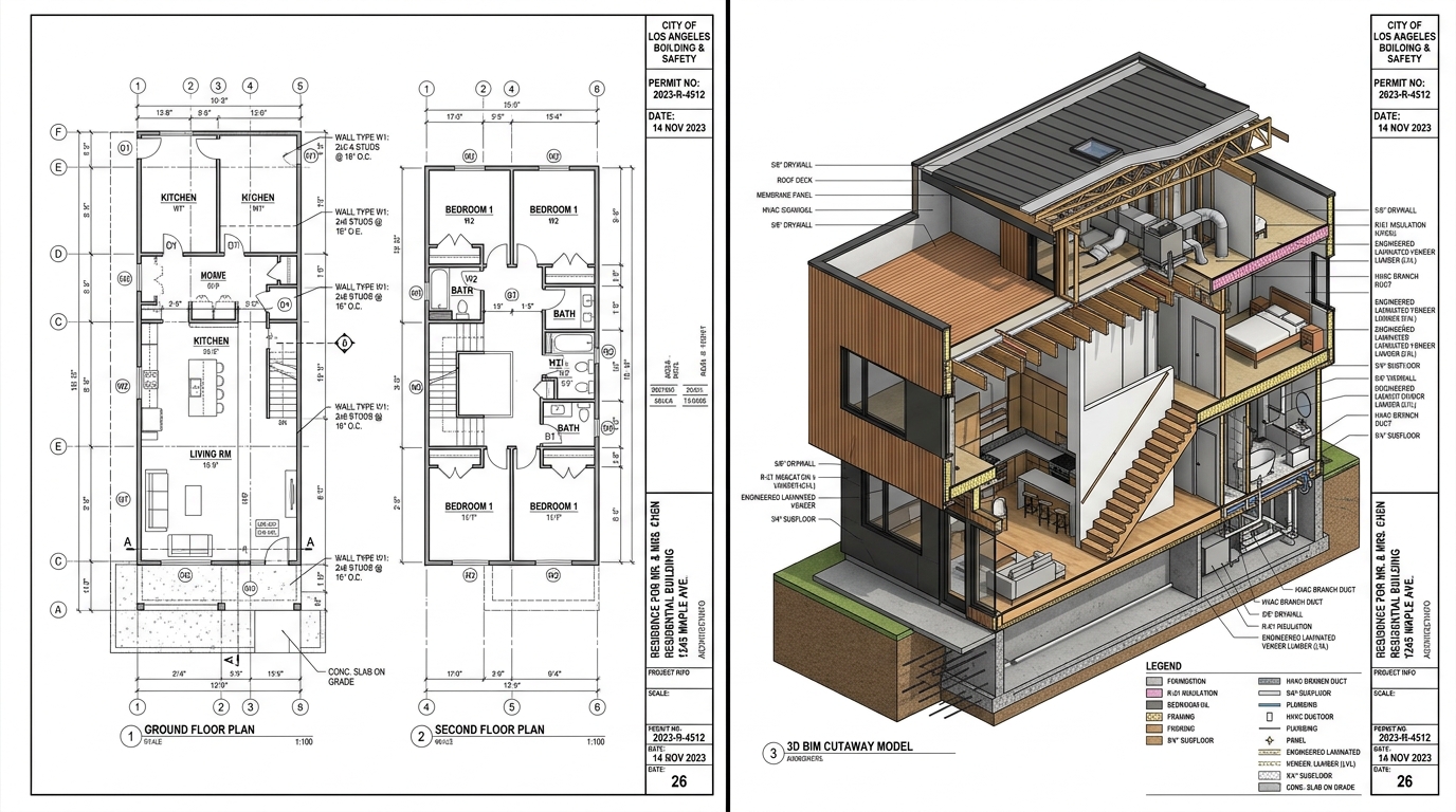 2D Floor Plans vs. 3D Models for Permit Drawings: Which is Better?